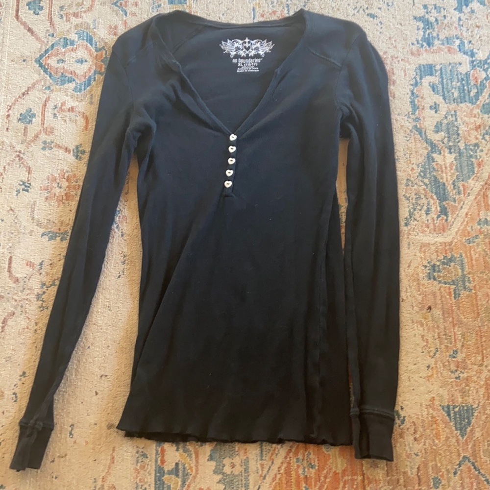 Black long sleeve top